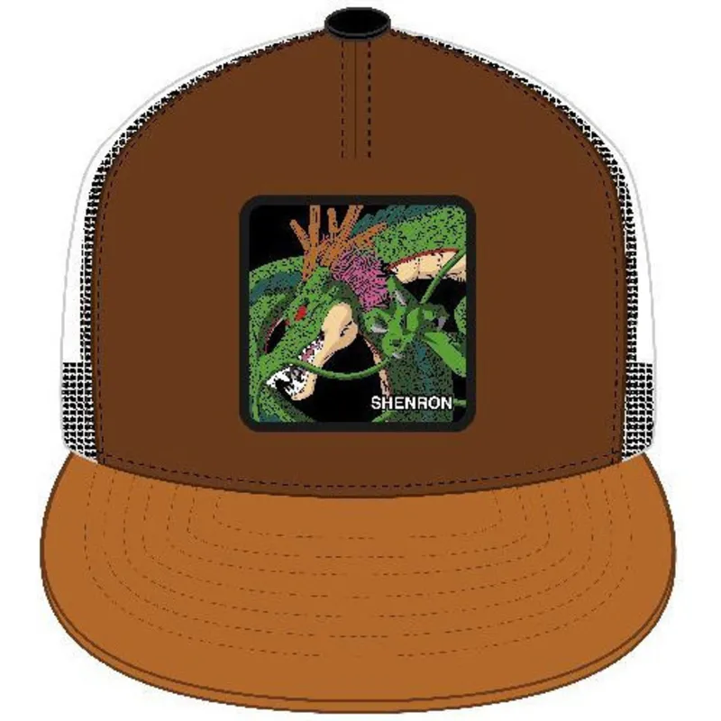 cappellino-piatto-trucker-marrone-shenron-she5-dragon-ball-di-capslab