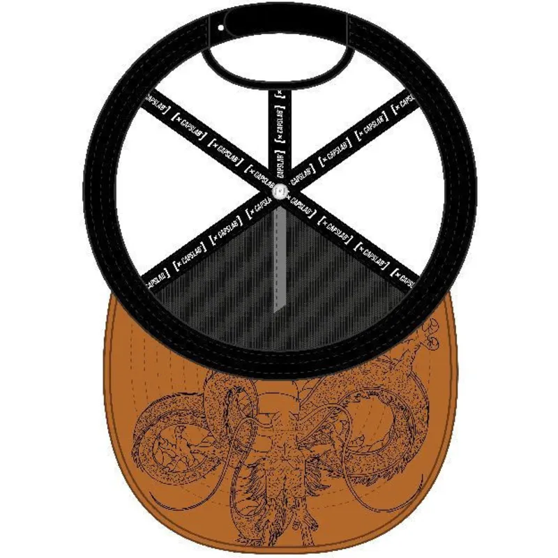 cappellino-piatto-trucker-marrone-shenron-she5-dragon-ball-di-capslab