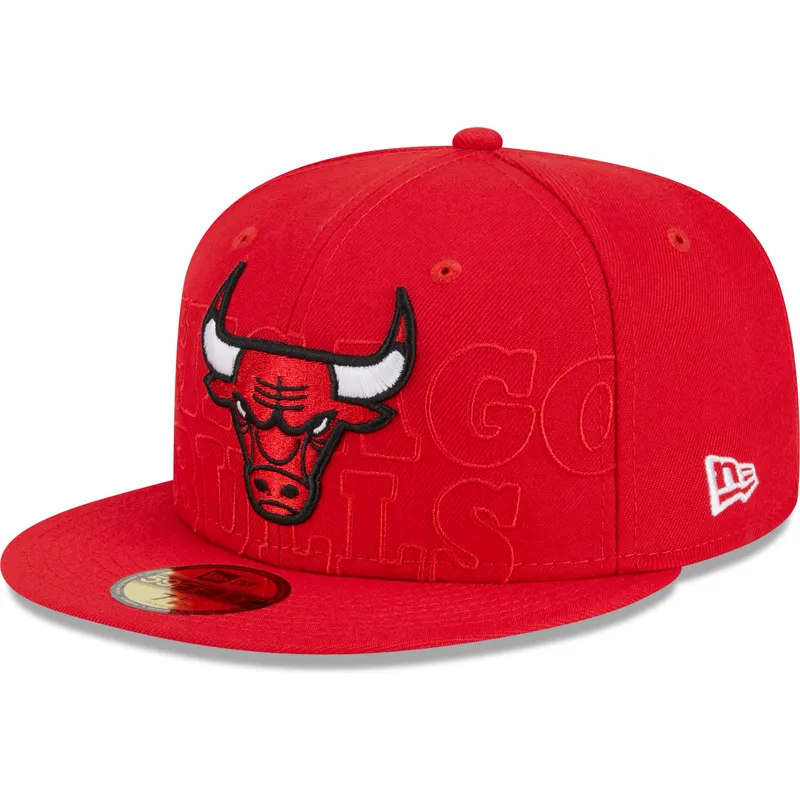 cappelli-piatta-rosso-regolato-59fifty-draft-edition-2023-dei-chicago-bulls-nba-di-new-era