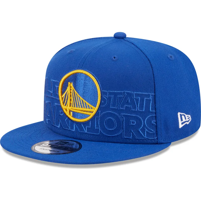 mutzen-flach-blau-snapback-9fifty-draft-edition-2023-der-golden-state-warriors-nba-von-new-era