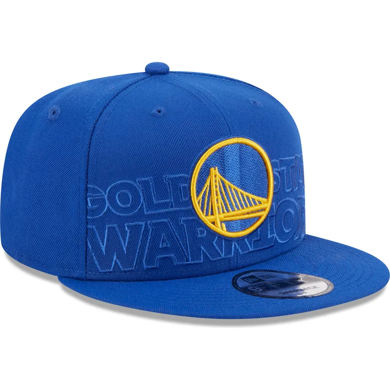 mutzen-flach-blau-snapback-9fifty-draft-edition-2023-der-golden-state-warriors-nba-von-new-era