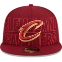 cappello-piatto-rosso-snapback-9fifty-draft-edition-2023-dei-cleveland-cavaliers-nba-di-new-era