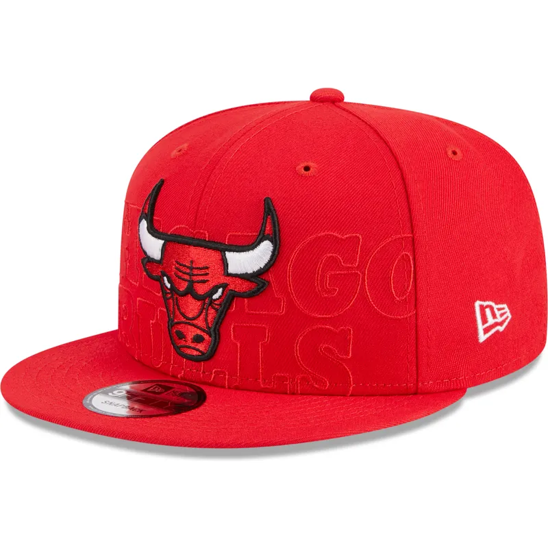 cappello-piatto-rosso-snapback-9fifty-draft-edition-2023-dei-chicago-bulls-nba-di-new-era