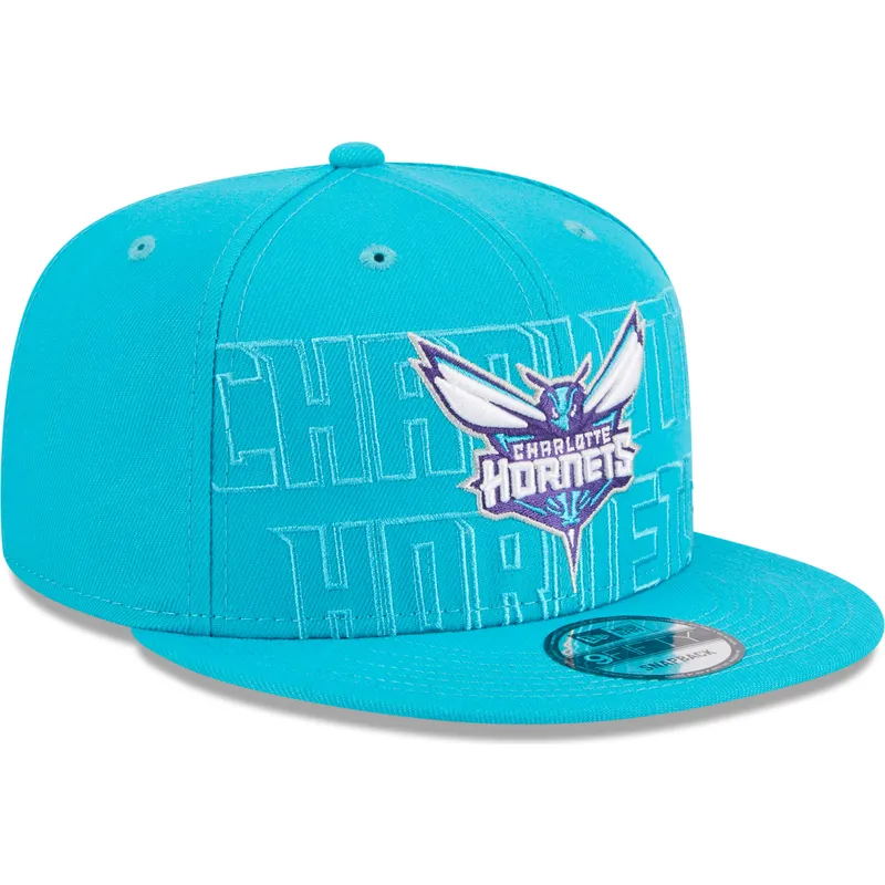 mutzen-flach-blau-snapback-9fifty-draft-edition-2023-der-charlotte-hornets-nba-von-new-era