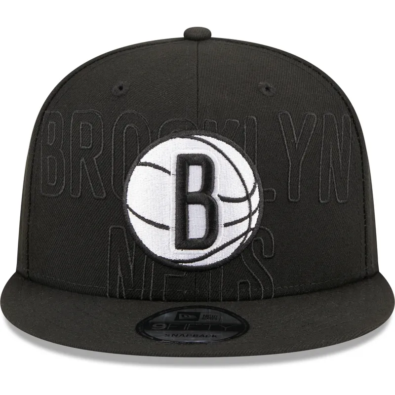 cappello-piatto-nero-snapback-9fifty-draft-edition-2023-dei-brooklyn-nets-nba-di-new-era