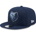 cappello-piatto-blu-navy-snapback-9fifty-draft-edition-2023-dei-memphis-grizzlies-nba-di-new-era