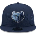 cappello-piatto-blu-navy-snapback-9fifty-draft-edition-2023-dei-memphis-grizzlies-nba-di-new-era