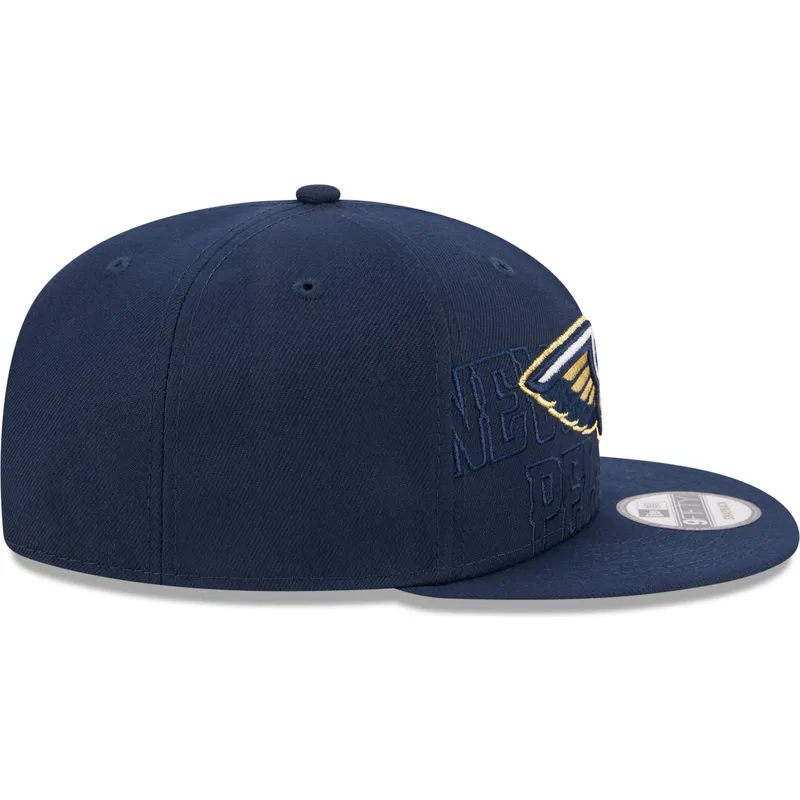 marineblaue-flache-snapback-kappe-9fifty-draft-edition-2023-der-new-orleans-pelicans-nba-von-new-era