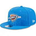 cappellino-piatto-blu-snapback-9fifty-draft-edition-2023-degli-oklahoma-city-thunder-nba-di-new-era