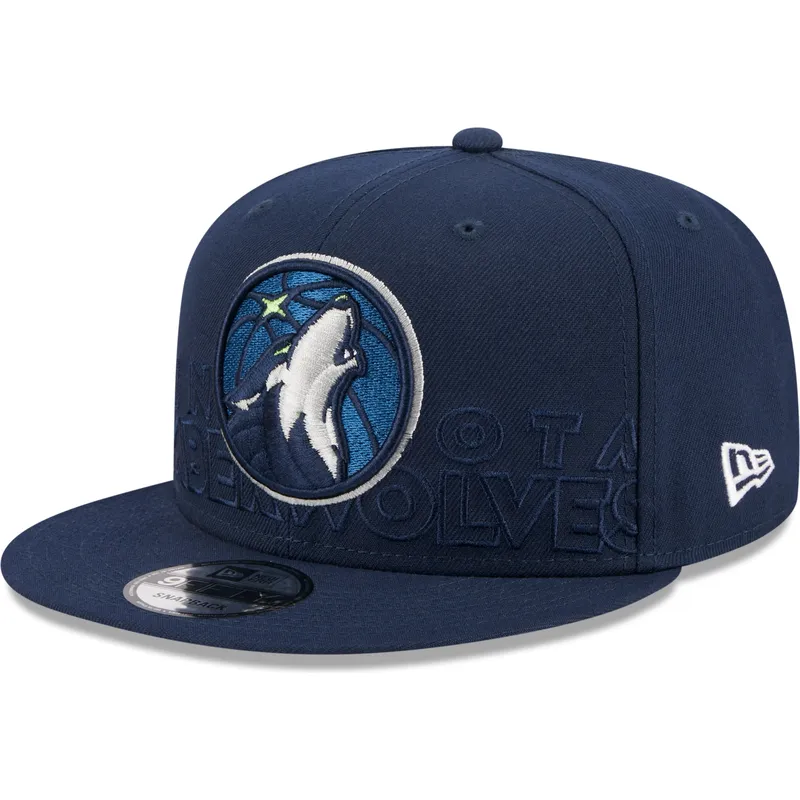 mutzen-flach-marineblau-snapback-9fifty-draft-edition-2023-der-minnesota-timberwolves-nba-von-new-era