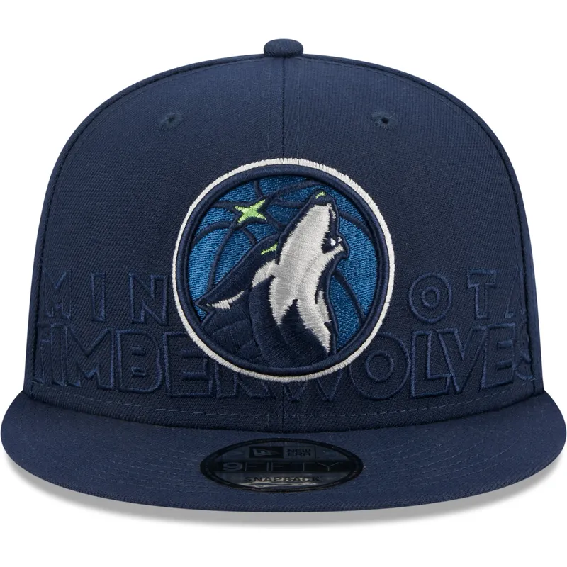 mutzen-flach-marineblau-snapback-9fifty-draft-edition-2023-der-minnesota-timberwolves-nba-von-new-era