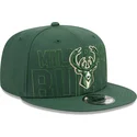 berretto-snapback-verde-piatto-9fifty-draft-edition-2023-dei-milwaukee-bucks-nba-di-new-era