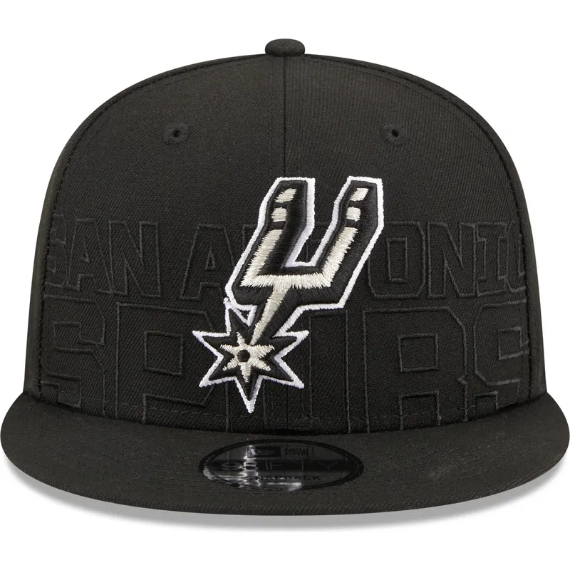 mutzen-flach-schwarz-snapback-9fifty-draft-edition-2023-der-san-antonio-spurs-nba-von-new-era