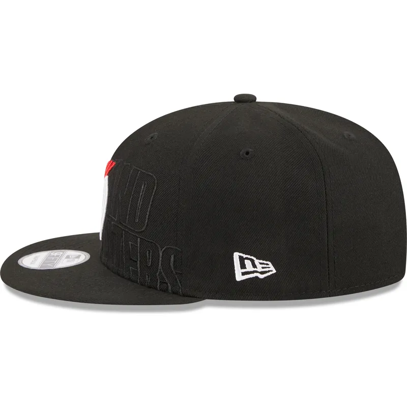 schwarze-flache-snapback-kappe-9fifty-draft-edition-2023-der-portland-trail-blazers-nba-von-new-era