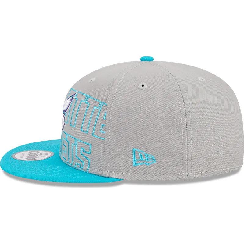 cappelli-piatta-grigio-snapback-9fifty-draft-edition-2023-dei-charlotte-hornets-nba-di-new-era