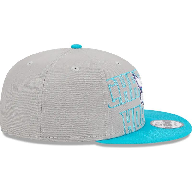 mutzen-flach-grau-snapback-9fifty-draft-edition-2023-der-charlotte-hornets-nba-von-new-era