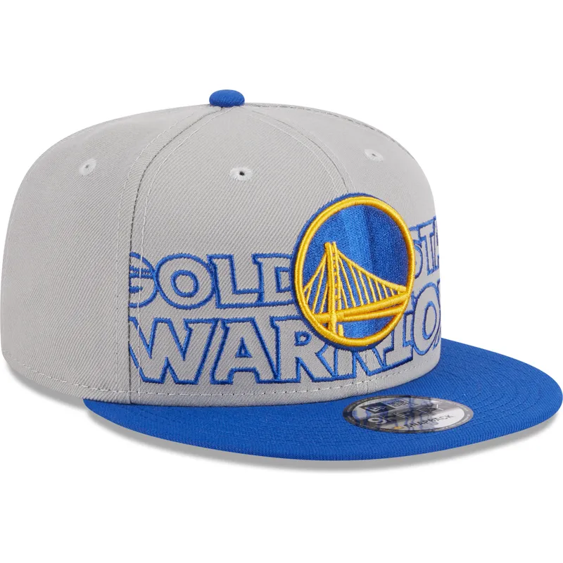 cappelli-piatta-grigio-snapback-9fifty-draft-edition-2023-dei-golden-state-warriors-nba-di-new-era