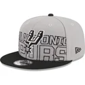 cappello-piatto-grigio-e-nero-snapback-9fifty-draft-edition-2023-dei-san-antonio-spurs-nba-di-new-era