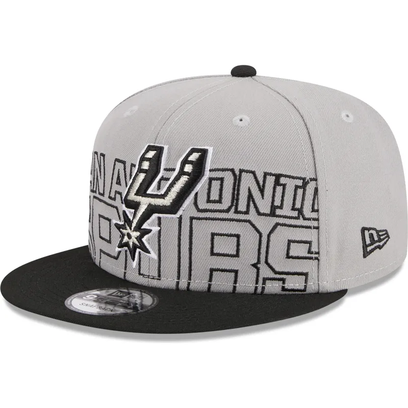 mutzen-flach-grau-snapback-9fifty-draft-edition-2023-der-san-antonio-spurs-nba-von-new-era