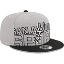 cappello-piatto-grigio-e-nero-snapback-9fifty-draft-edition-2023-dei-san-antonio-spurs-nba-di-new-era