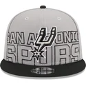 cappello-piatto-grigio-e-nero-snapback-9fifty-draft-edition-2023-dei-san-antonio-spurs-nba-di-new-era