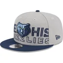 casquette-plate-grise-et-bleue-marine-snapback-9fifty-draft-edition-2023-memphis-grizzlies-nba-new-era