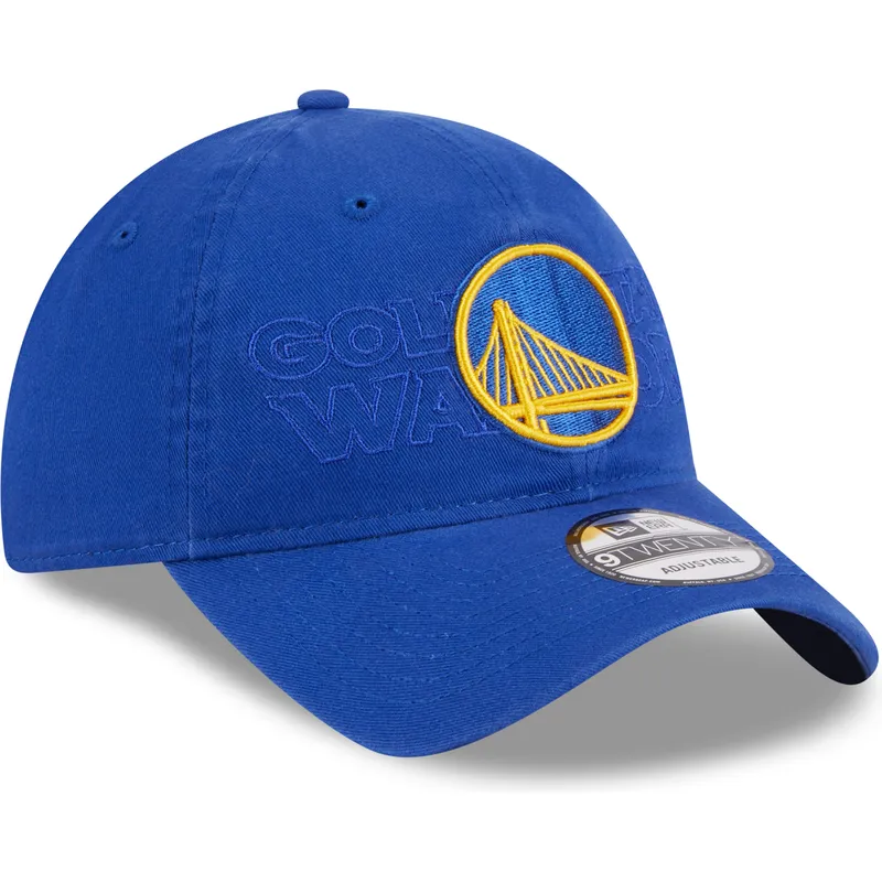 niebieska-regulowana-czapka-z-zakrzywionym-daszkiem-9twenty-draft-edition-2023-golden-state-warriors-nba-new-era
