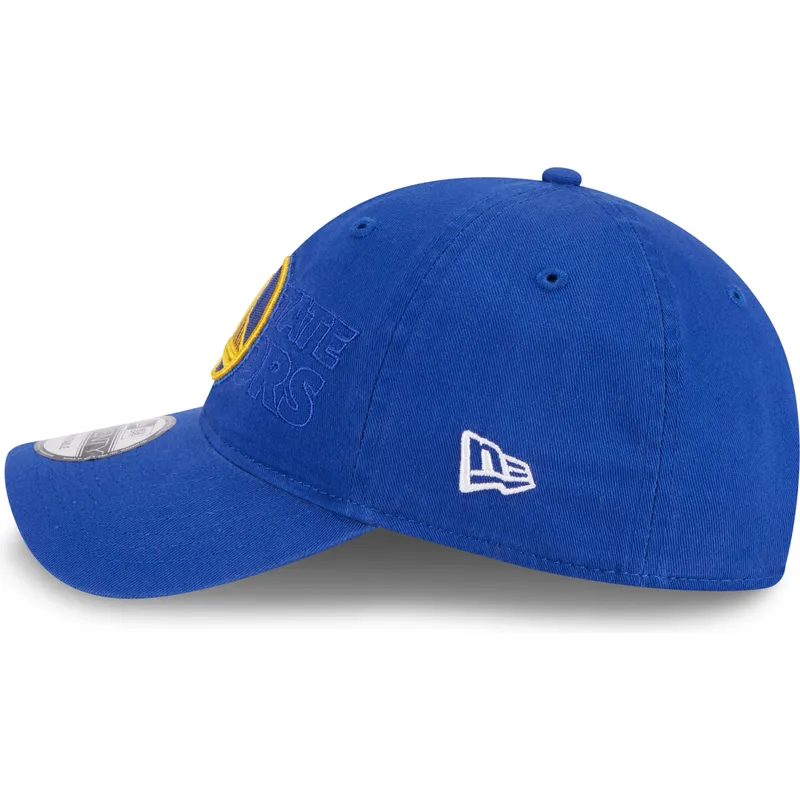 cappellino-curvo-blu-regolabile-9twenty-draft-edition-2023-di-golden-state-warriors-nba-di-new-era