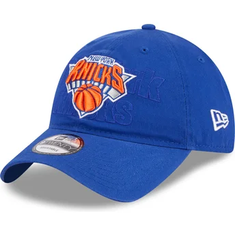Blaue verstellbare Curved Cap 9TWENTY Draft Edition 2023 der New York Knicks NBA von New Era