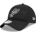 cappelli-curva-nero-cinghia-regolabile-9twenty-draft-edition-2023-dei-san-antonio-spurs-nba-di-new-era