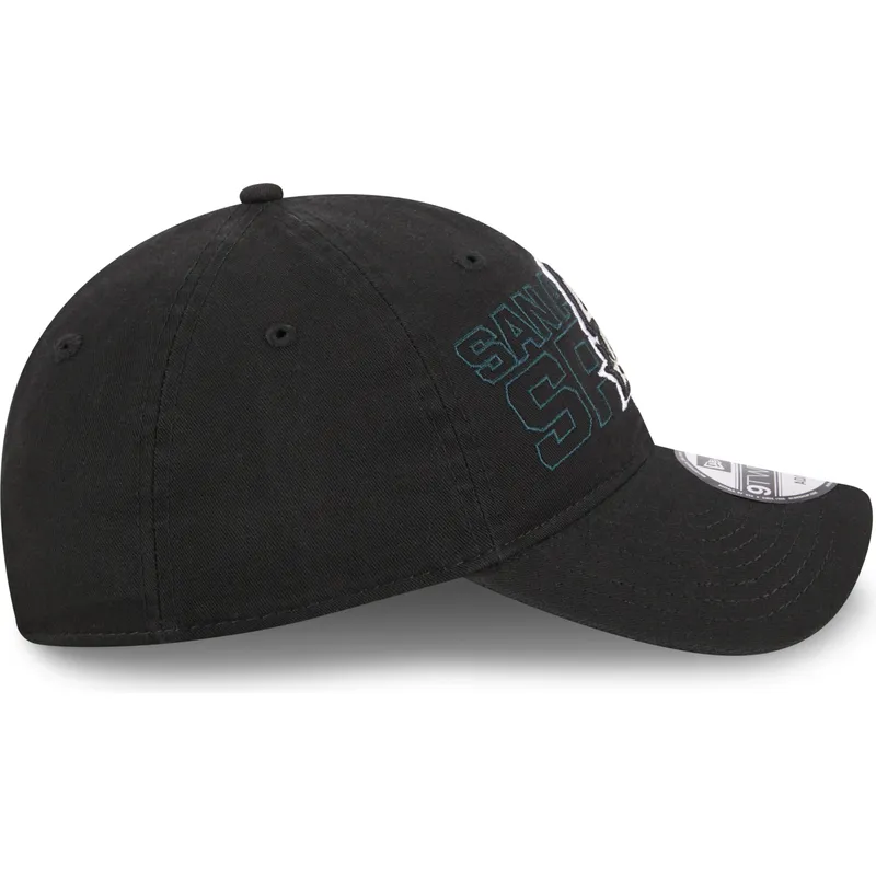 mutzen-gebogen-schwarz-verstellbares-band-9twenty-draft-edition-2023-der-san-antonio-spurs-nba-von-new-era