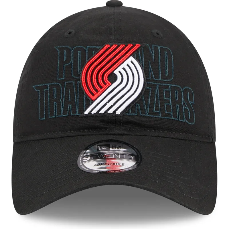 sort-justerbar-kurvet-kasket-9twenty-draft-edition-2023-fra-portland-trail-blazers-nba-fra-new-era