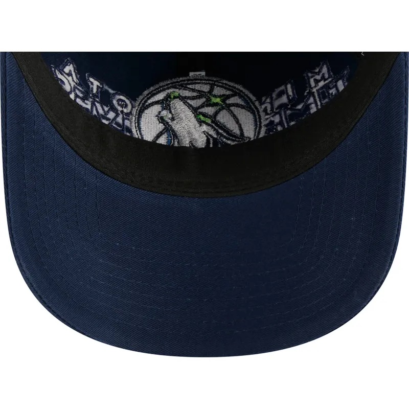 cappellino-curvo-blu-marino-regolabile-9twenty-draft-edition-2023-di-minnesota-timberwolves-nba-di-new-era