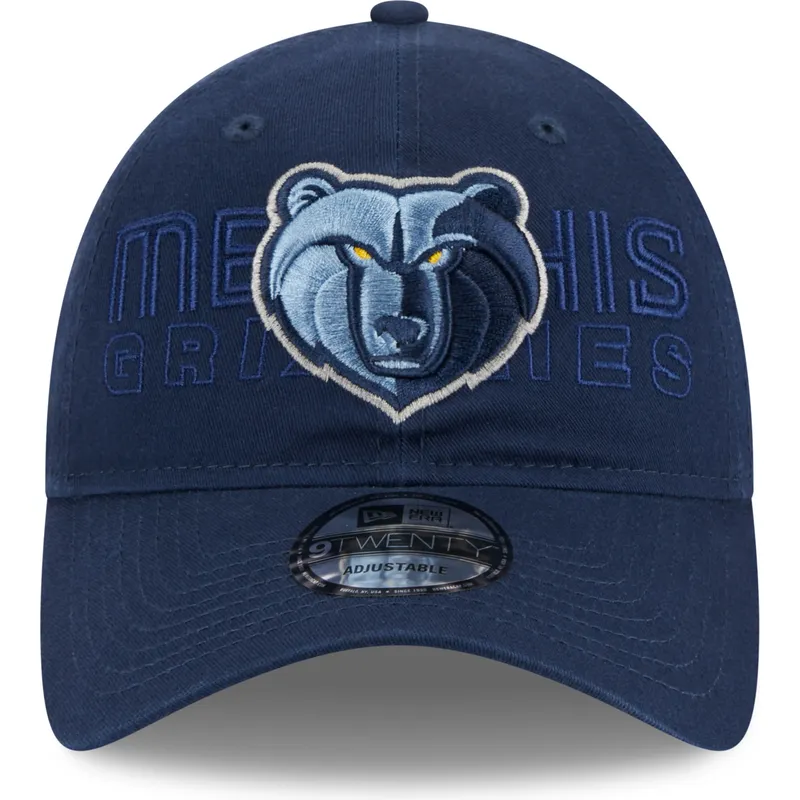cappellino-curvo-blu-marino-regolabile-9twenty-draft-edition-2023-di-memphis-grizzlies-nba-di-new-era