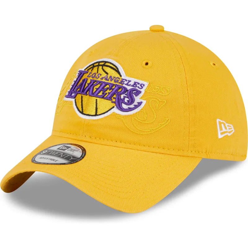 mutzen-gebogen-gelb-verstellbares-band-9twenty-draft-edition-2023-der-los-angeles-lakers-nba-von-new-era