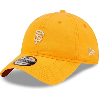 Gebogene orangefarbene verstellbare 9TWENTY Mini Logo Kappe der San Francisco Giants MLB von New Era