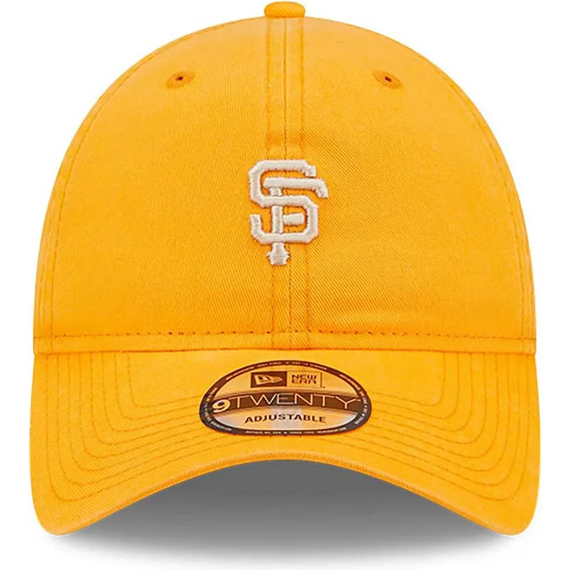cappellino-visiera-curva-arancione-regolabile-9twenty-mini-logo-di-san-francisco-giants-mlb-di-new-era