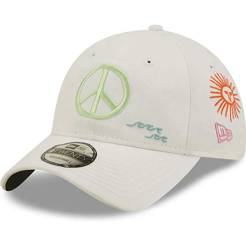 cappelli-curva-bianco-cinghia-regolabile-9twenty-di-new-era