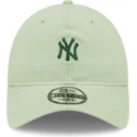 cappellino-curvo-verde-chiaro-regolabile-con-logo-verde-9twenty-mini-logo-dei-new-york-yankees-mlb-di-new-era