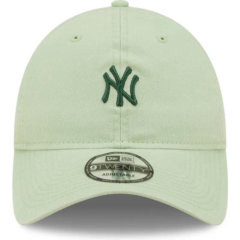 mutzen-gebogen-grun-verstellbares-band-claro-9twenty-mini-der-new-york-yankees-mlb-von-new-era
