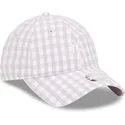 gorra-curva-violeta-claro-ajustable-para-mujer-9twenty-gingham-de-new-york-yankees-mlb-de-new-era