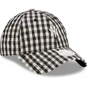 cappello-curvo-nero-regolabile-da-donna-9twenty-gingham-dei-new-york-yankees-mlb-di-new-era