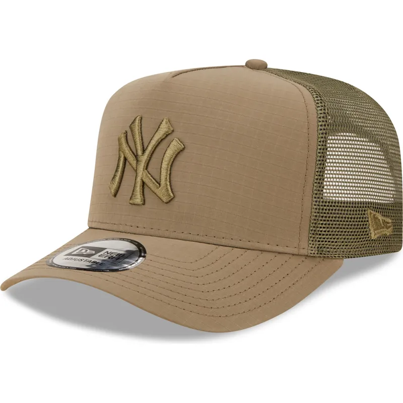 cappelli-curva-verde-snapback-a-frame-tech-ripstop-dei-new-york-yankees-mlb-di-new-era