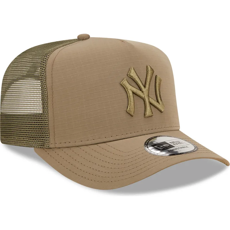 cappelli-curva-verde-snapback-a-frame-tech-ripstop-dei-new-york-yankees-mlb-di-new-era