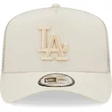 new-era-a-frame-tech-ripstop-los-angeles-dodgers-mlb-beige-trucker-hat-with-beige-logo