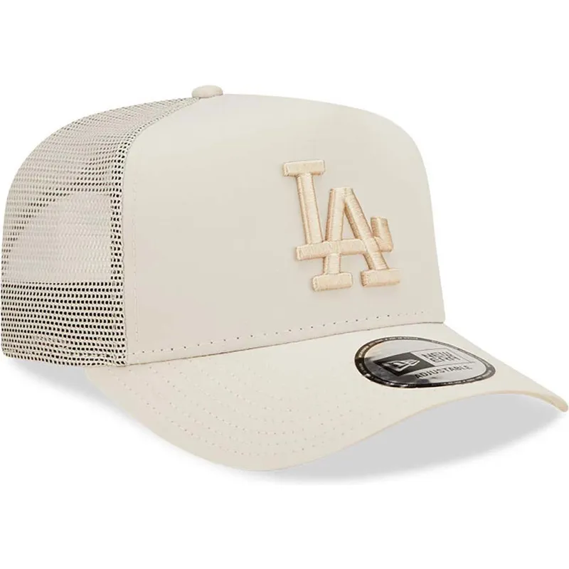 cappelli-curva-beige-snapback-a-frame-tech-ripstop-dei-los-angeles-dodgers-mlb-di-new-era