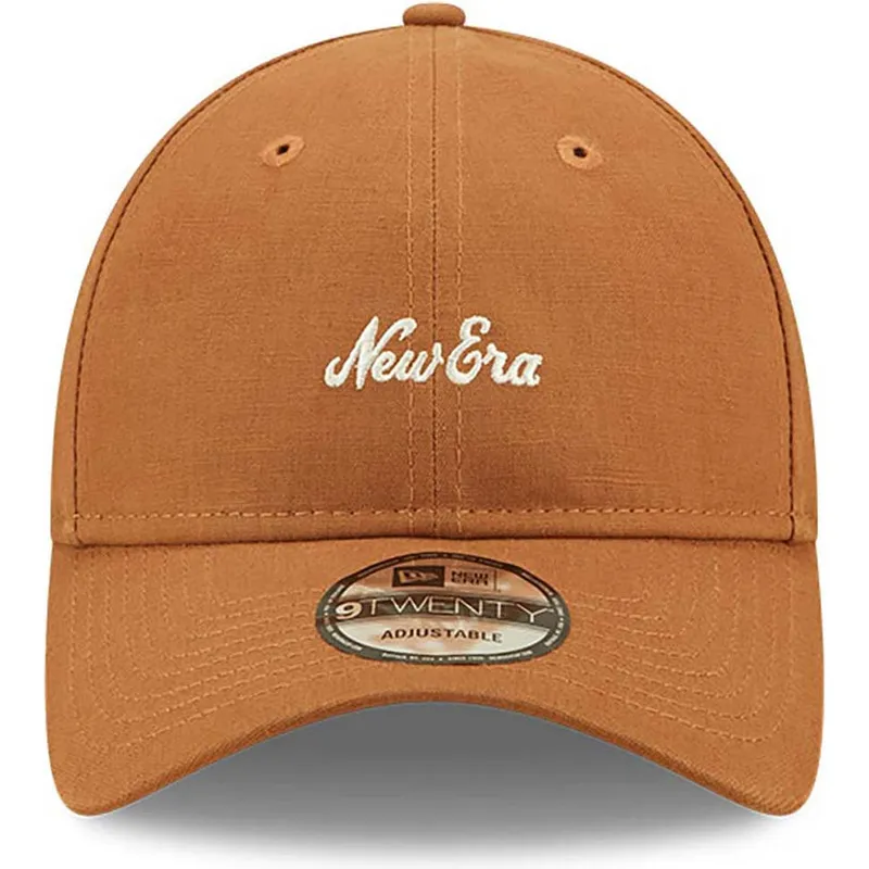cappellino-curvo-marrone-regolabile-9twenty-linen-di-new-era