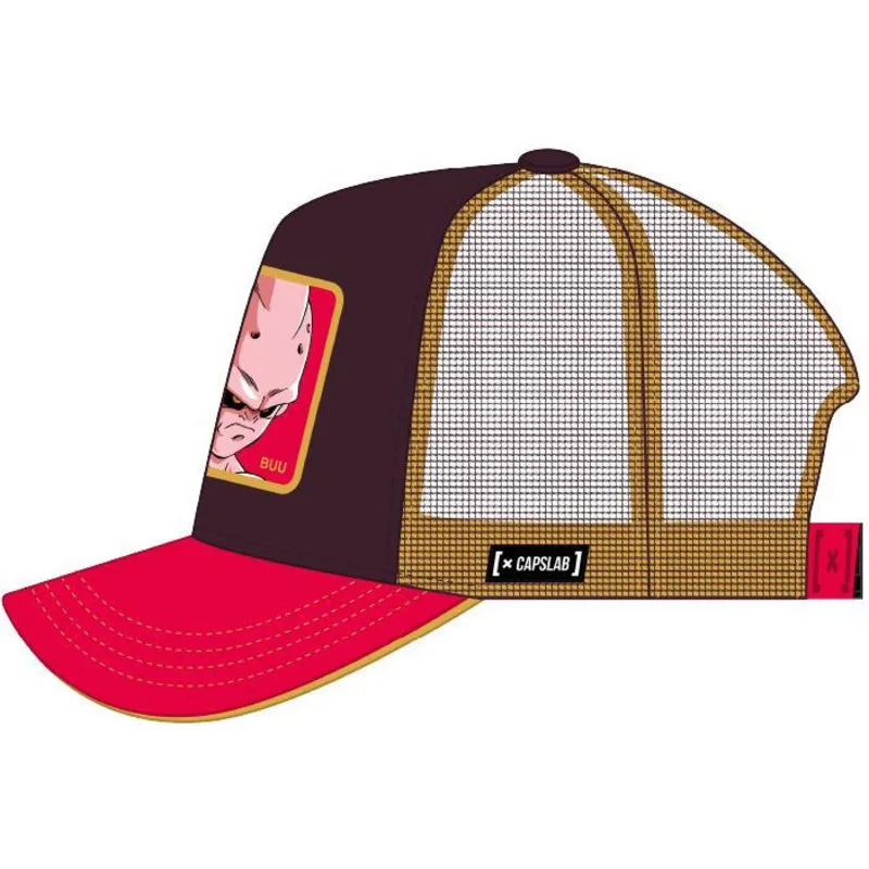 cappellino-trucker-marrone-e-rosso-kid-buu-kid2-dragon-ball-di-capslab