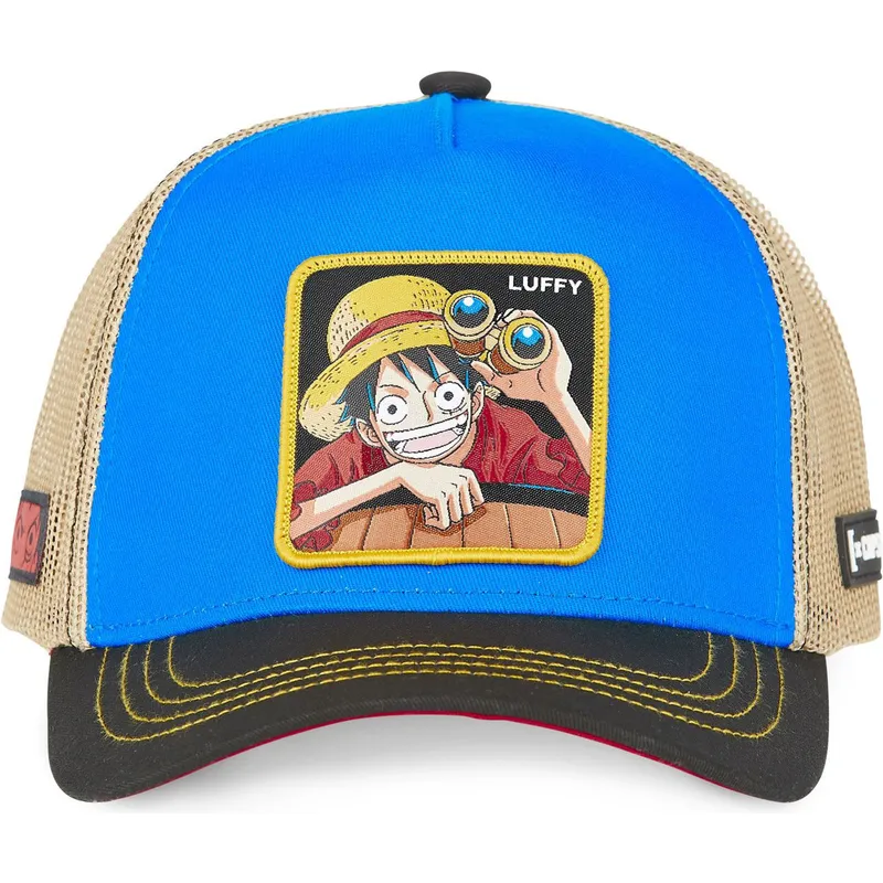 trucker-cap-blau-und-braun-monkey-d-luffy-op2-luf4-one-piece-von-capslab