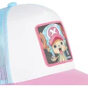 capslab-tony-tony-chopper-cho4-one-piece-white-pink-and-blue-trucker-hat